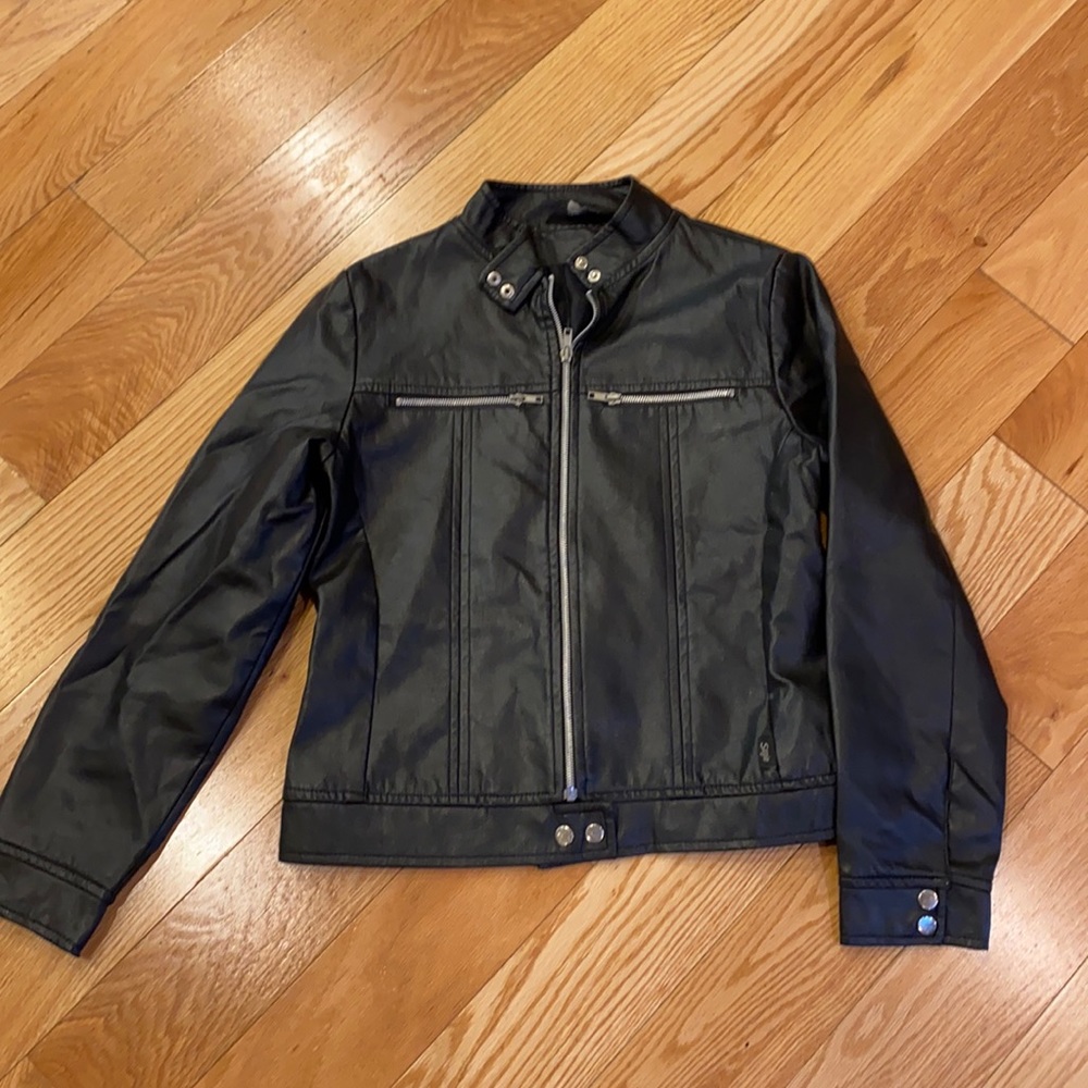 Suzie Black Pleather MOTO Jacket